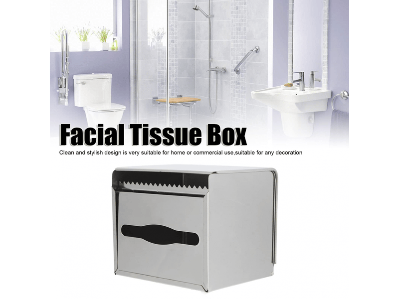  Porte-mouchoirs en acier inoxydable 304 pour cuisine, salle de bain, chambre à coucher (boîte à mouchoirs miroir 4351)  - Conforama C