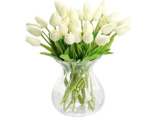 Tulipes artificielles en plastique, fleurs artificielles, décoration, 20 pièces-online store