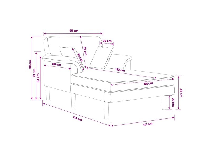  Chaise longue, chaise de salon jaune velours cf28603  - Conforama E