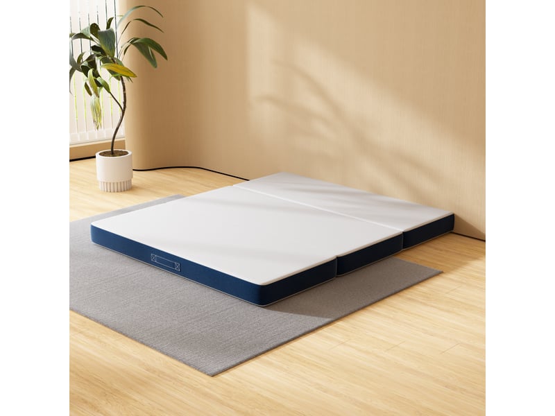  Matelas pliant triple 160x195cm, matelas polyvalent, 15cm mousse épaisse, housse amovible et lavable en machine, poignée de transport pour faciliter le transport  - Conforama C