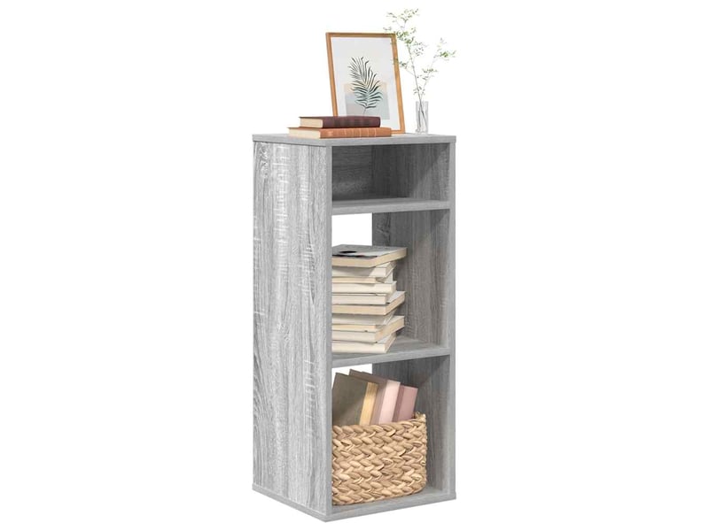  Bibliothèque, meuble de rangement salon sonoma gris 34x31x80 cm bois d'ingénierie  - Conforama B