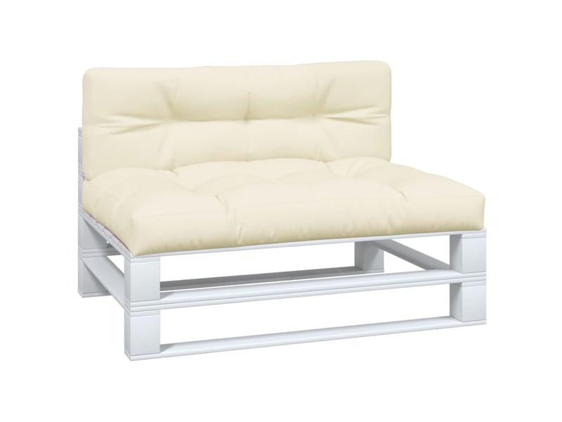  Lot de 2 coussins de palette, coussins de canapé crème tissu cf59527  - Conforama C