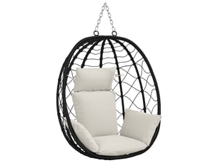 Coussin pour balançoire de chaise d'œuf, coussin d'intérieur et d'extérieur adirondack putten 100 % polyester blanc cf50061