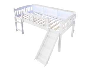 Lit mezzanine 90x200 cm MODFU   coloris blanc