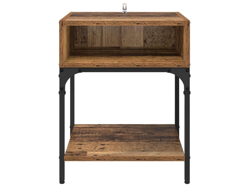  Table de chevet - cabinet de chevet - table de nuit bois ancien 40 x 40 x 50 cm bois d'ingénierie  - Conforama D