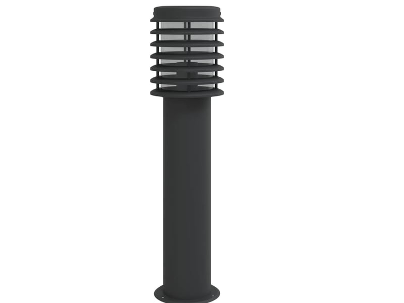  Lampadaire d'extérieur avec sortie 60 cm acier inoxydable noir 02_0042530  - Conforama D