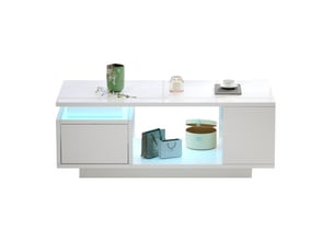 Table basse rectangulaire coloris blanc MIVRAY