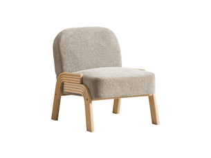 Fauteuil de salon scandinave - 62 x 73 x 77,5 cm - fauteuil d'appoint et pieds en bois massif -tissu chenille - gris
