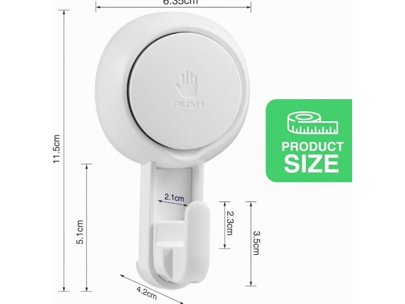  Lot de 4 crochet ventouse mural puissante, charge de 5kg | crochet salle de bain en ventouse forte crochet vacuum  - Conforama B