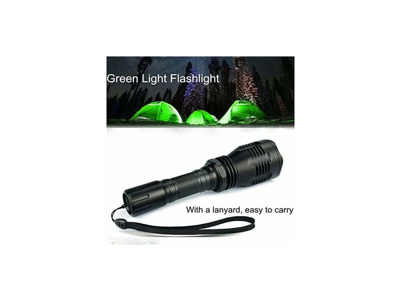 Flashlight green light powerful 2000 lumens tactical torch remote rechargeable waterproof hunting torch for camping mountaineering hiking - Conforama C