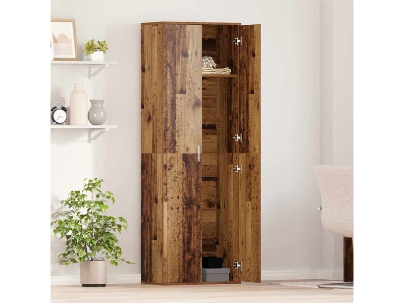  Highboard, meuble de rangement salon 60 x 35 x 180 cm bois d'ingénierie bois ancien  - Conforama D