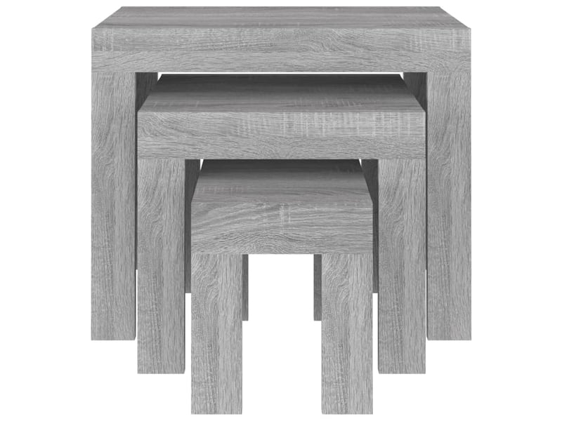  Tables basses gigognes 3 pcs | table de salon sonoma gris bois d'ingénierie  - Conforama D