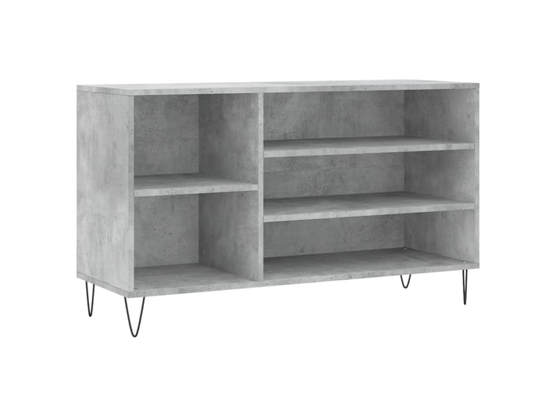  Meuble à chaussure, armoire à chaussures gris béton 102x36x60 cm bois d'ingénierie shl4833  - Conforama A