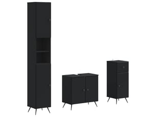 Ensemble de meuble de salle de bain 3 pièces breda noir cf63359