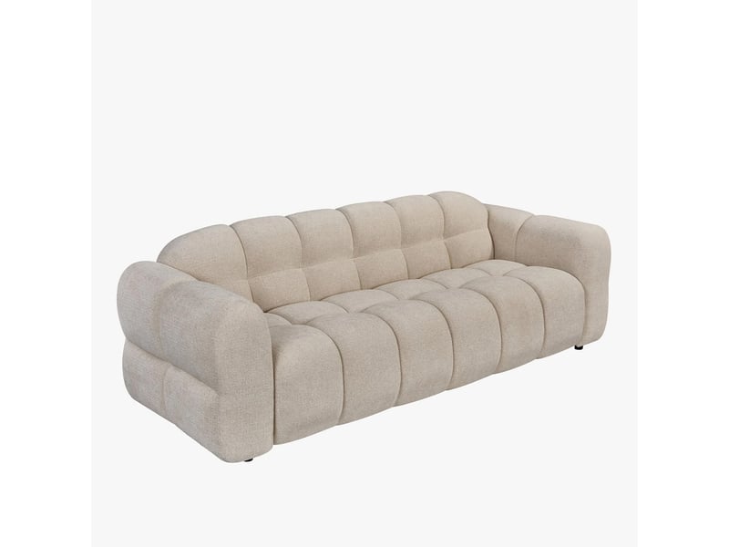  Canapé 3 places en tissu beige  - Conforama B