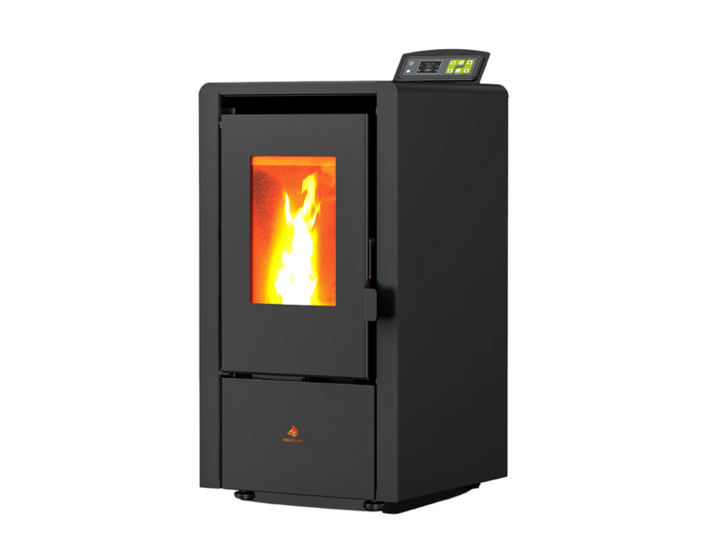 Poêle à granulés étanche emma 6 kw + télécommande - noir - Conforama B