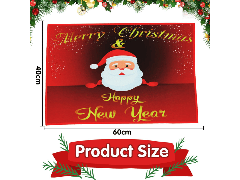 Paillasson de noël, tapis de sol de noël, tapis de bain antidérapant, tapis d'entrée noël, paillasson absorbant, décoration noël tapis, motif-40*60cm  - Conforama B