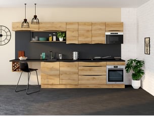 Cuisine sur mesure en kit <strong>Melba</strong> Chêne artisan fabriquée en France