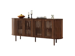 Buffet 4 porte(s)   <strong>WISHDOR</strong> <strong></strong> - 160 cm coloris bois foncé 