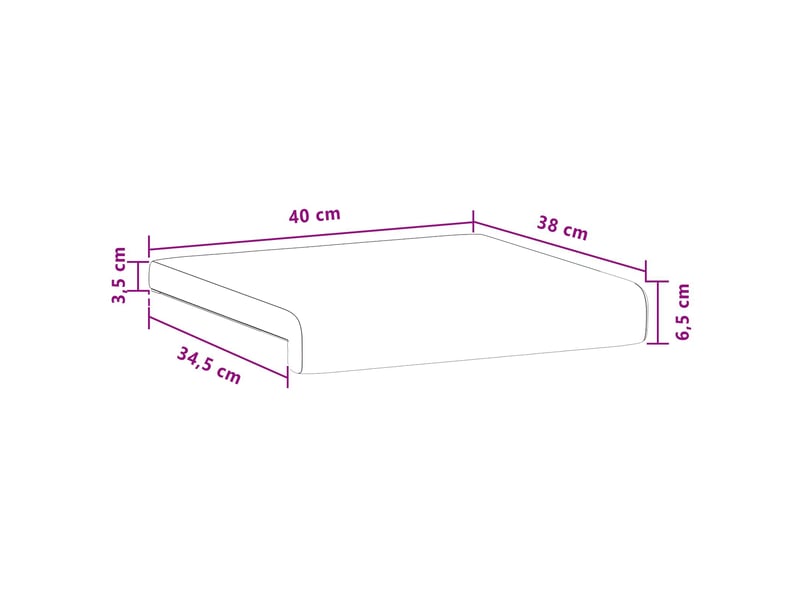  Lot de 2 coussins de banc, coussins d'assise, coussins pour chaisecanapé tissu sherpa rose profondeur 35 cm cf52518  - Conforama E