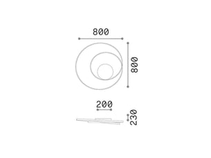 Ideal lux oz plafonnier semi-encastré led intégré, laiton, 6100 lm, 3000 k