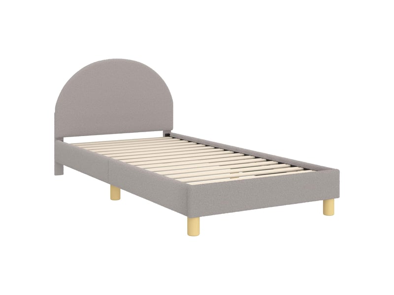  Cadre de lit pour enfants - lit jeune avec tête de lit gris clair 80x200 cm  - Conforama A
