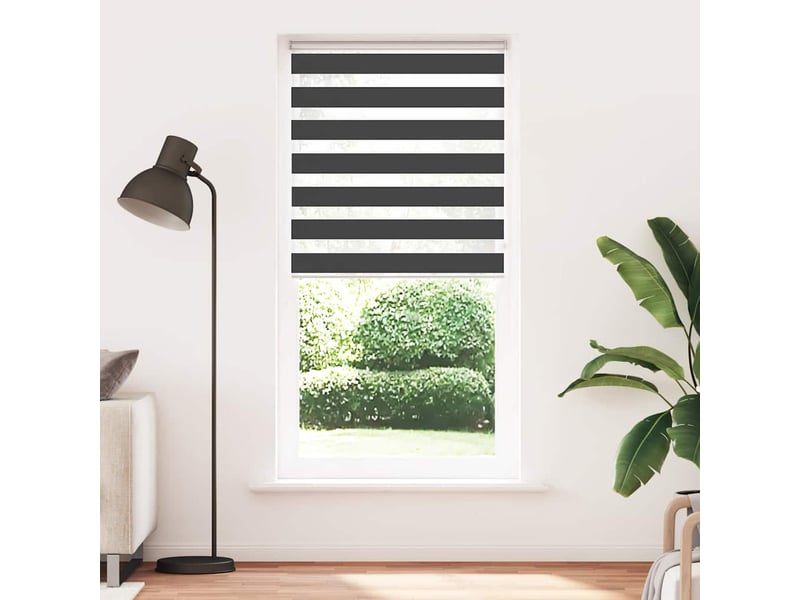 Store zèbre, store de fenêtre noir 115x200 cm largeur du tissu 110,9 cm polyester cf48864 - Conforama A