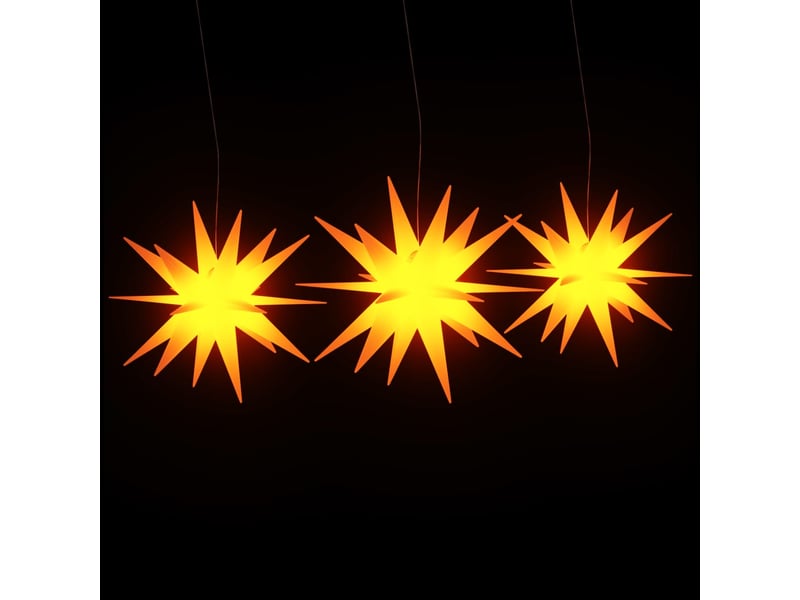  Lumières de noël avec led 3 pcs pliable jaune  - Conforama C