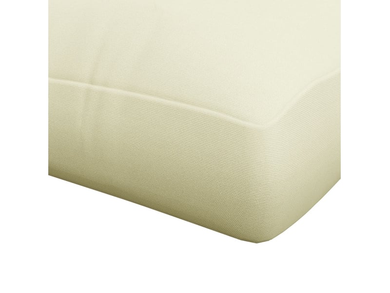  Lot de 2 coussins d'assise et de dossier 120 x 80 x 12 cm, crème, polyester, usage intérieur et extérieur  - Conforama D