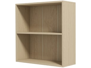 Bibliothèque étagère de rangement avec 2 compartiments et étagère réglable, 60 x 24 x 63 cm, effet bois naturel