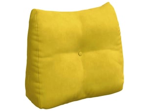 Coussin de dos, coussin de dossier jaune 60 x 24 x 50 cm velours cf54762