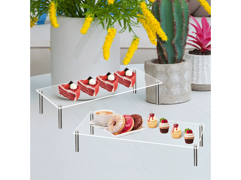  Présentoir en acrylique transparent, petit, support pour gâteaux faits à la main, support pour mariages et anniversaires  - Conforama D