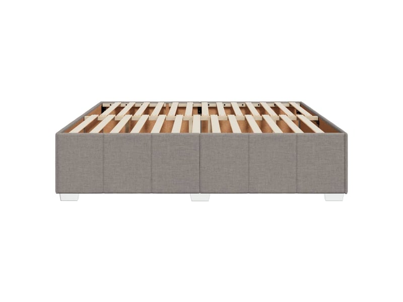  Lit double- lit adulte -  cadre de lit sans matelas taupe 180x200 cm tissu  - Conforama D