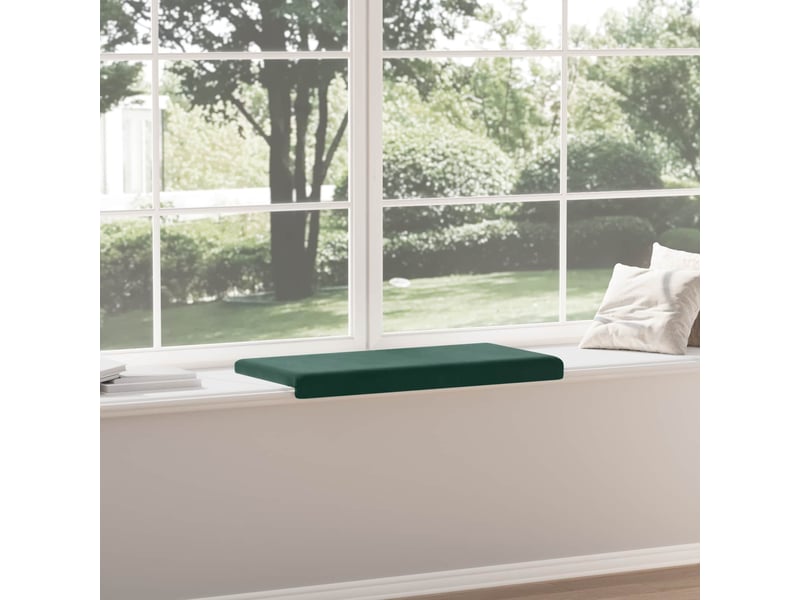 Coussin de banc, coussin d'assise, coussin de canapé velours vert foncé profondeur 35 cm cf53944  - Conforama D