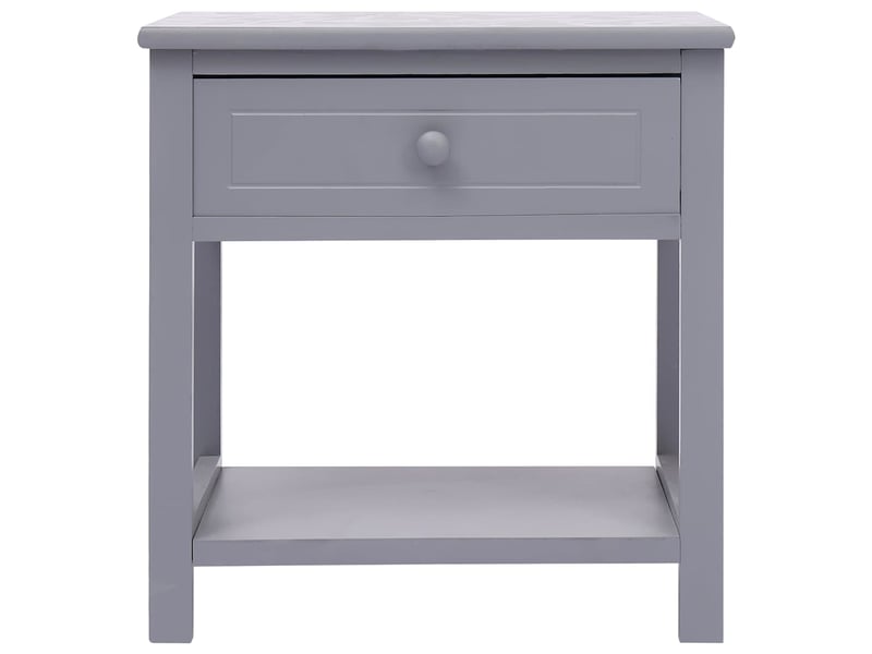  Table de chevet - cabinet de chevet - table de nuit gris 40x29x42 cm bois de paulownia  - Conforama B