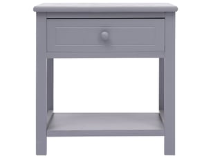 Table de chevet - cabinet de chevet - table de nuit gris 40x29x42 cm bois de paulownia