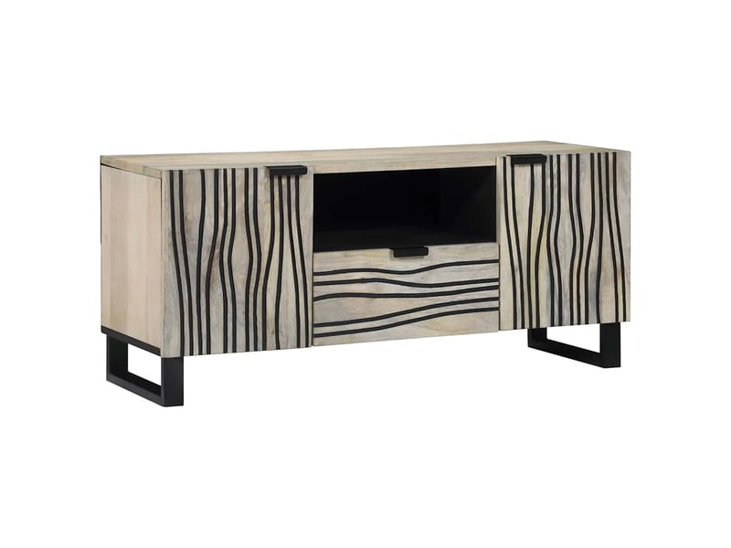 Meuble tv - unites tv 105 x 33 x 46 cm blanc bois d'ingénierie - Conforama B