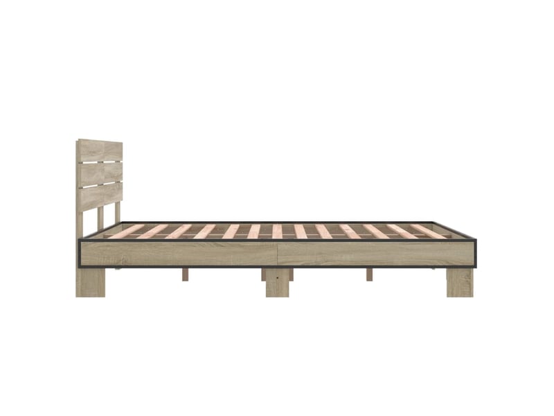  Lit double- lit adulte -  cadre de lit sans matelas chêne sonoma 140x200 cm  - Conforama D