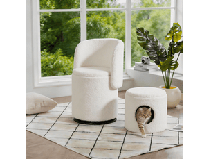 Pouf / repose pied blanc