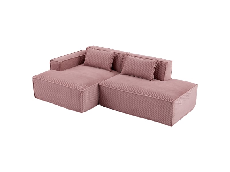  Canapé 3 places en tissu avec 2 coussins, assise ressorts ensachés et mousse haute densité, design épuré  - Conforama A