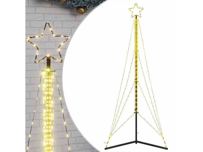  Sapin de noël - arbre de noël à led 483 led blanc chaud 240 cm  - Conforama A