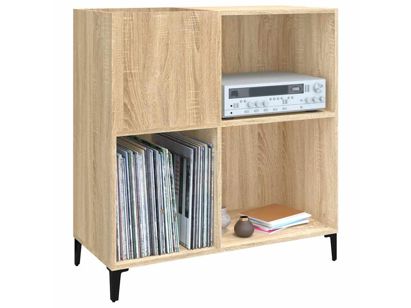  Armoire à disques, armoire de rangement chêne sonoma 84,5x38x89 cm bois d'ingénierie  - Conforama D
