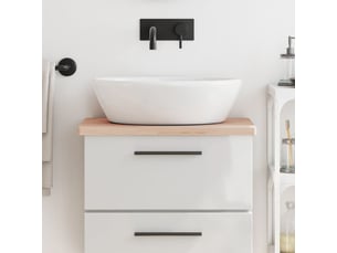 Comptoir de salle de bain, plan de travail 60x40x2,5 cm bois massif de hêtre cf65745
