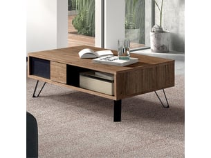 Table basse rectangulaire coloris marron <strong>ALTOBUY</strong> <strong>SÉLÈNE</strong> - 60 cmx110 cm