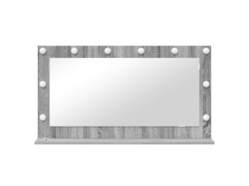  Miroir de vanité, miroir de coiffeuse gris sonoma 100 x 55 x 18 cm rectangulaire cf62781  - Conforama D
