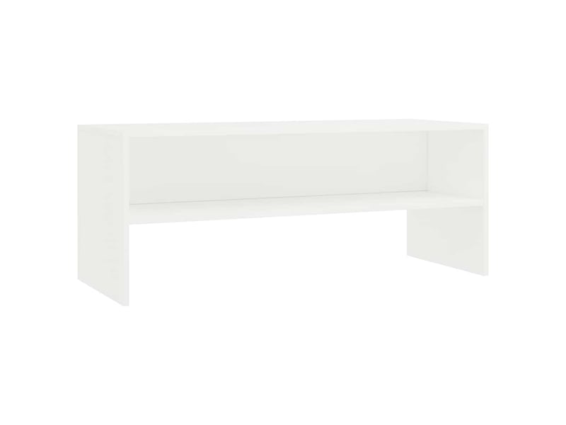  Meuble tv - banc tv - meuble de rangement blanc 100x40x40 cm bois d’ingénierie  - Conforama A