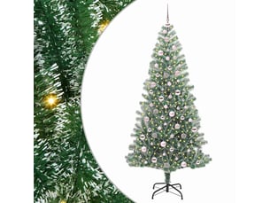Sapin de noël - arbre de noël artificiel floconné de neige avec lumière led