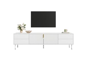 Meuble tv coloris blanc 180 cm <strong>PANGIVO</strong>  <strong>GL5978W</strong>