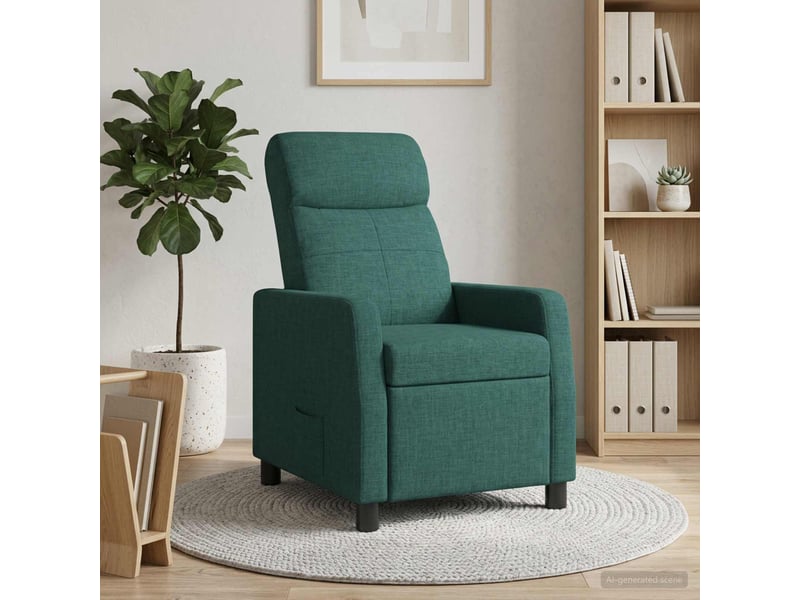  Vidaxl fauteuil inclinable vert foncé tissu  - Conforama B