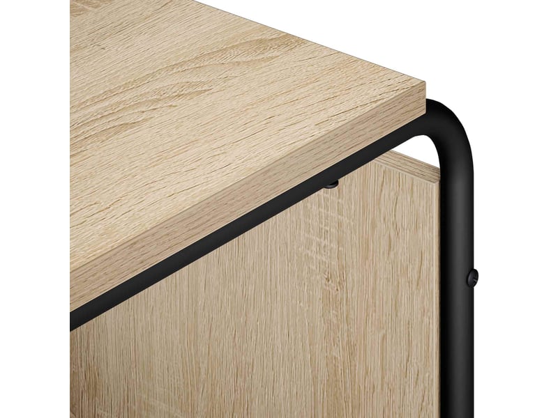  Meuble tv moderne, banc tv 80x36x45 cm chêne sonoma bois d'ingénierie  - Conforama E